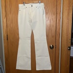 Banana Republic Womens White Flare Leg Jeans Size 29‎ NWT Denim Pants